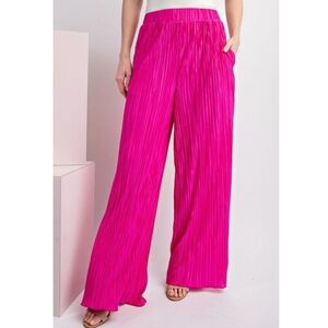Almost Famous Micro Pleat Pull On Wide Leg Pants